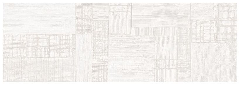 Biała płytka Salines White dekor 33,3x100 z geometrycznym strukturalnym wzorem na matowej powierzchni - zdjęcie nr: 2