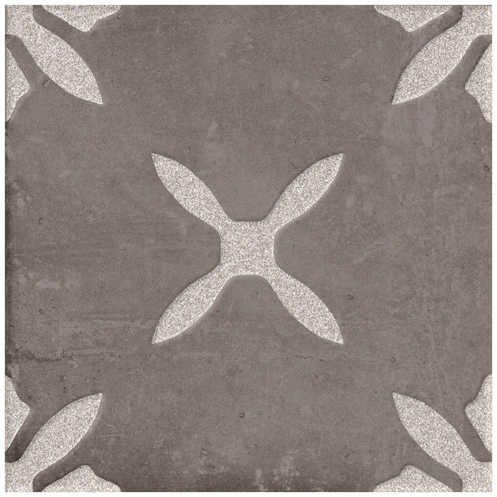 peronda pangea chocolate flower lt gres 22.3x22.3 (40457) - zdjęcie główne