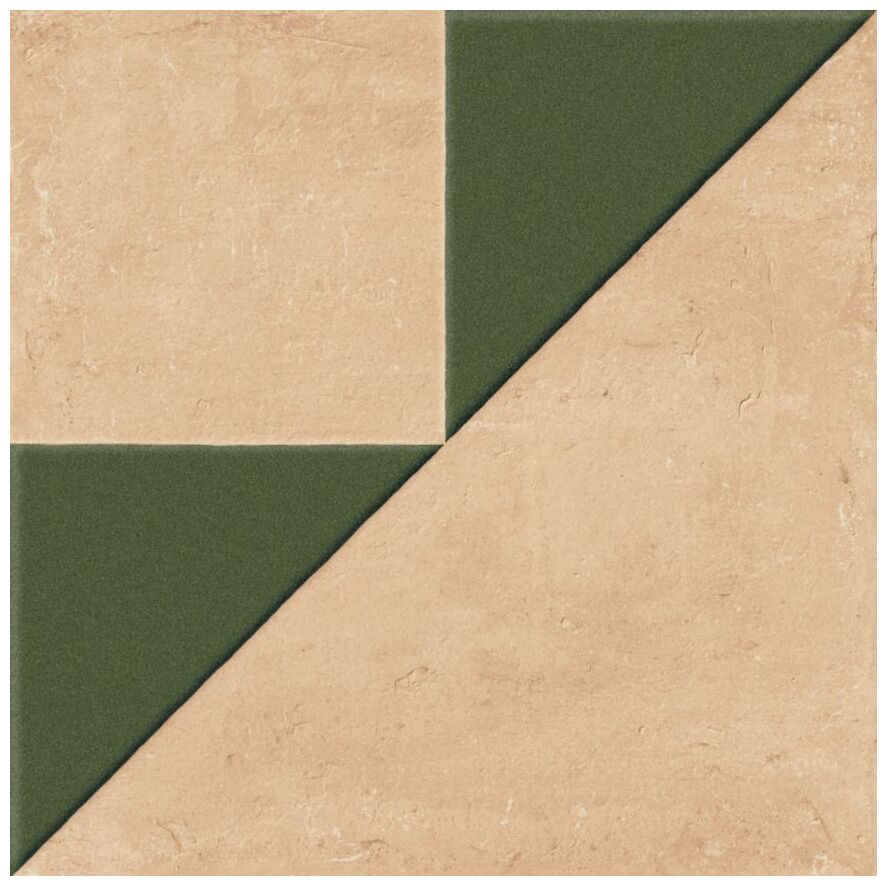Peronda Kora Clay Decor Green LT gres 22.3x22.3 (43736) - duży gres hiszpański łazienkowy i kuchenny