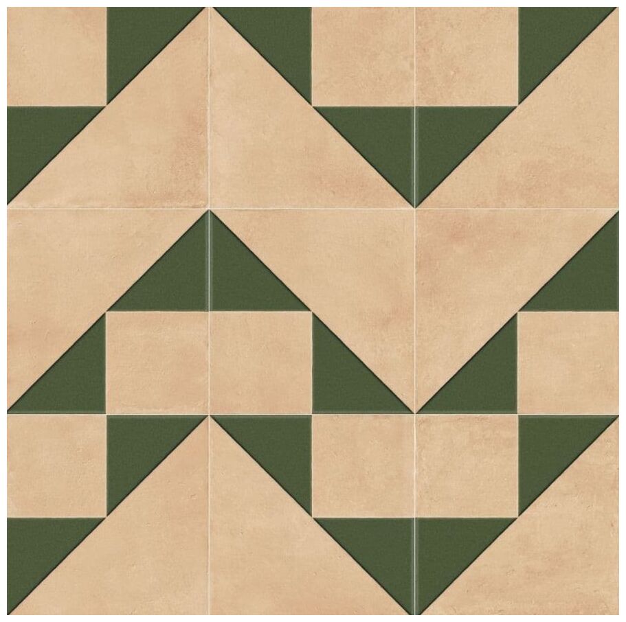 Peronda Kora Clay Decor Green LT gres 22.3x22.3 (43736) - duży gres hiszpański łazienkowy i kuchenny - zdjęcie nr: 2