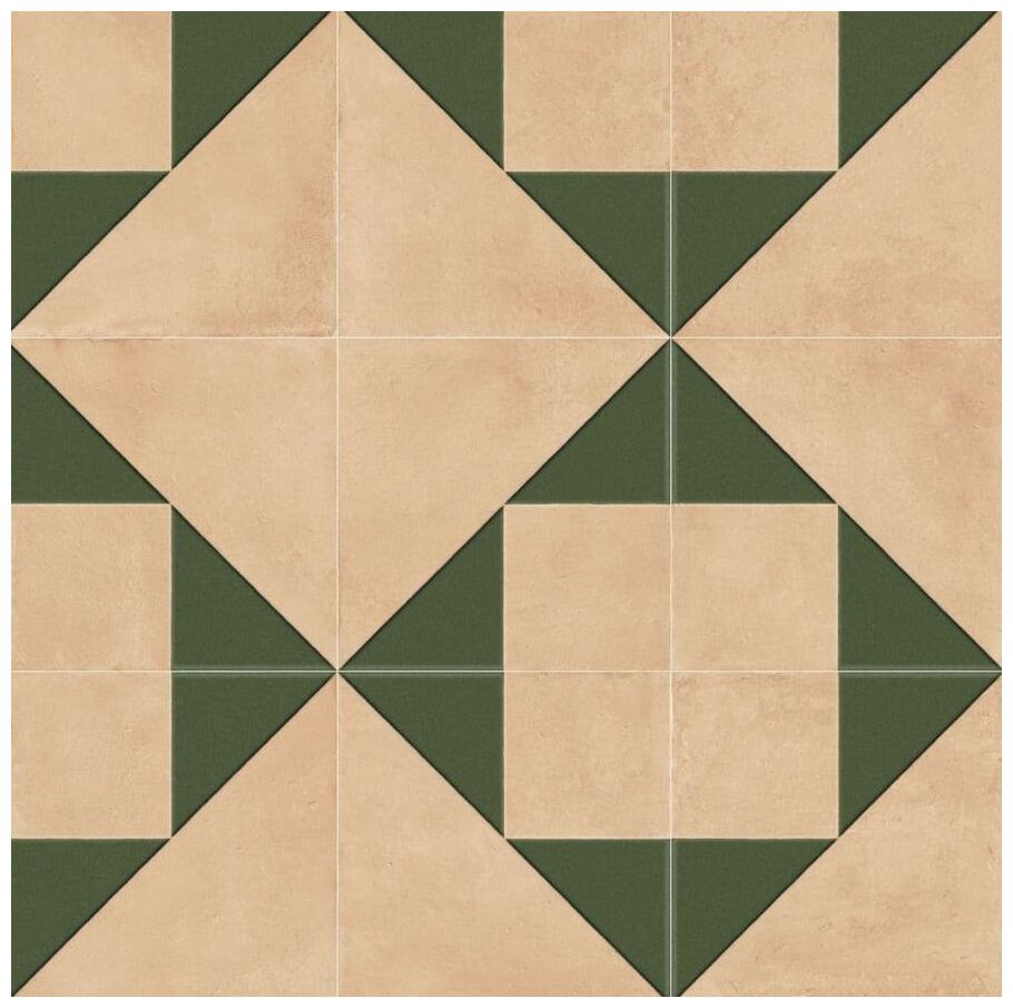 Peronda Kora Clay Decor Green LT gres 22.3x22.3 (43736) - duży gres hiszpański łazienkowy i kuchenny - zdjęcie nr: 3