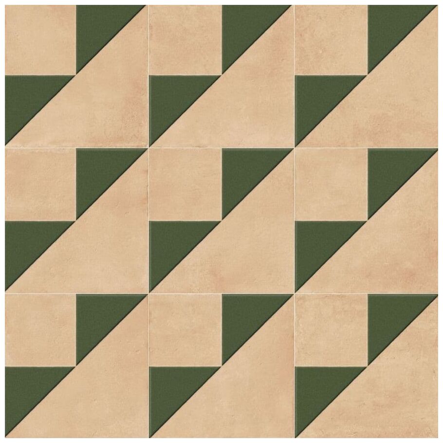 Peronda Kora Clay Decor Green LT gres 22.3x22.3 (43736) - duży gres hiszpański łazienkowy i kuchenny - zdjęcie nr: 4