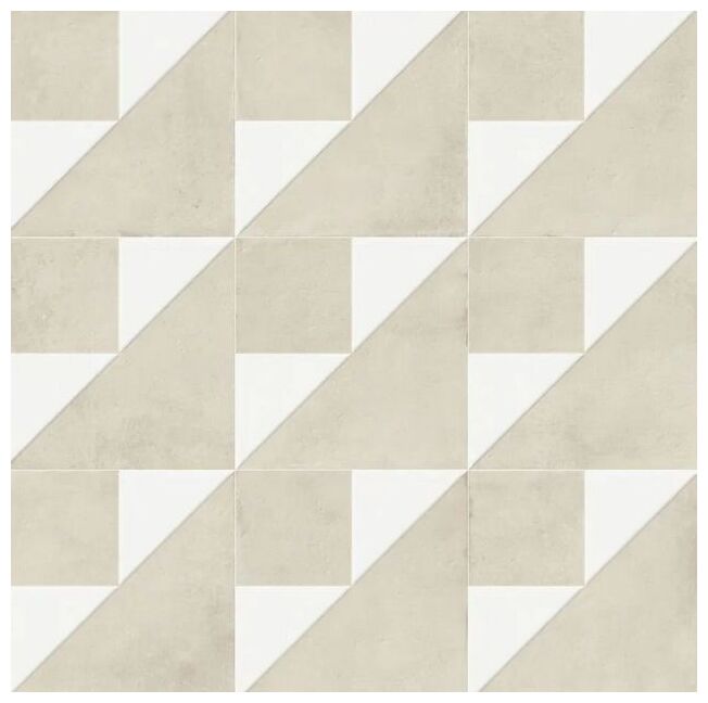 Peronda Kora White Decor White LT gres 22.3x22.3 (43733) - duży gres łazienkowy i kuchenny - zdjęcie nr: 2