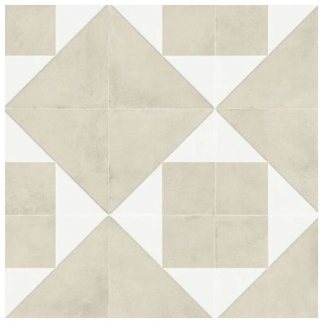 Peronda Kora White Decor White LT gres 22.3x22.3 (43733) - duży gres łazienkowy i kuchenny - zdjęcie nr: 4