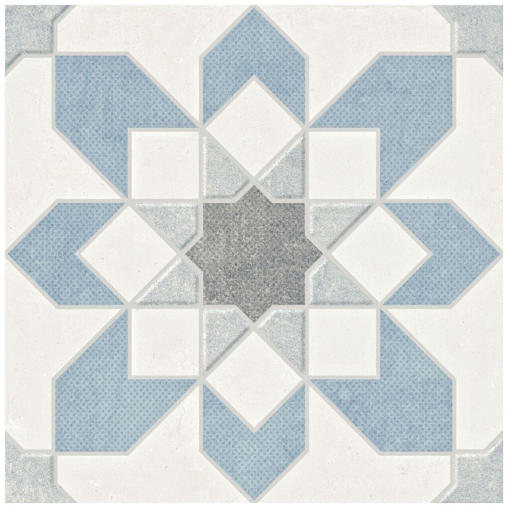peronda doha blue flower sp gres 22.3x22.3 (39600) - zdjęcie główne