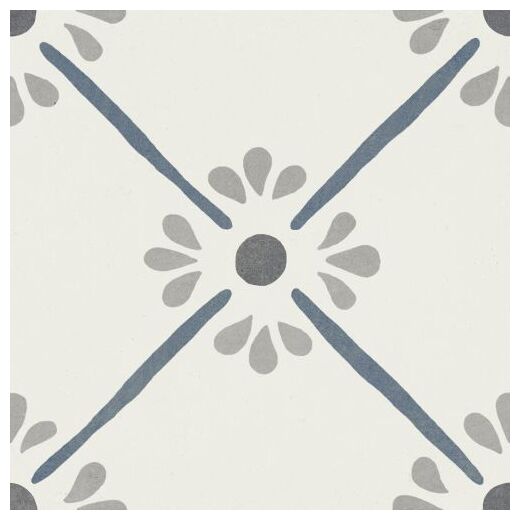 peronda provenza blue flower gres 22.3x22.3 (37787) - zdjęcie nr: 2