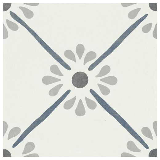 peronda provenza blue flower gres 22.3x22.3 (37787) - zdjęcie nr: 6