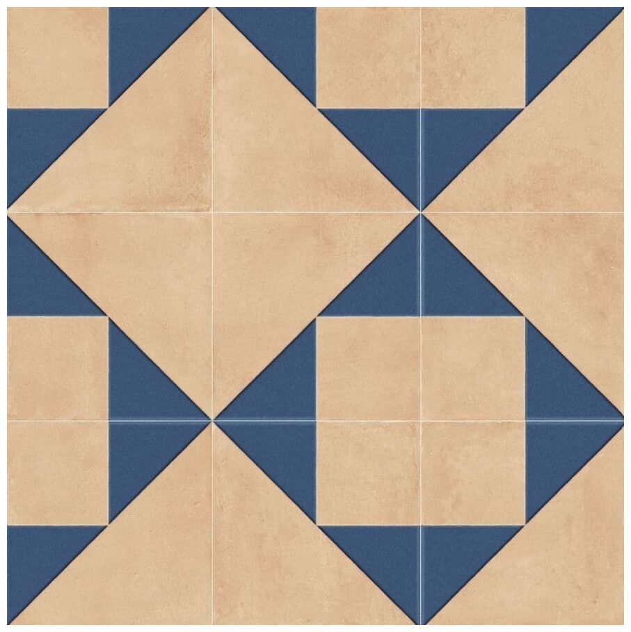 Peronda Kora Clay Decor Blue LT gres 22.3x22.3 (43737) - hiszpański gres podłogowy - zdjęcie nr: 3