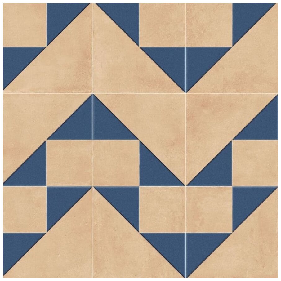 Peronda Kora Clay Decor Blue LT gres 22.3x22.3 (43737) - hiszpański gres podłogowy - zdjęcie nr: 4