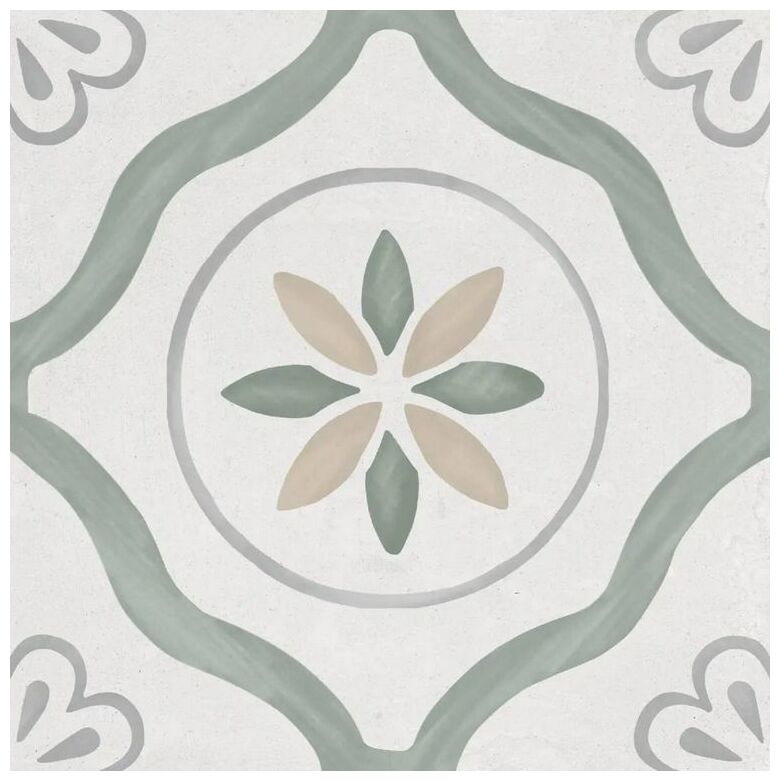 Peronda (wyprzedaż) Sirocco Green Petals gres 22.3x22.3 (36157) - hiszpański gres podłogowy - zdjęcie nr: 2