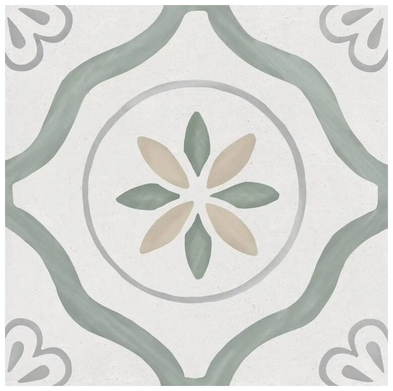Peronda (wyprzedaż) Sirocco Green Petals gres 22.3x22.3 (36157) - hiszpański gres podłogowy - zdjęcie nr: 3