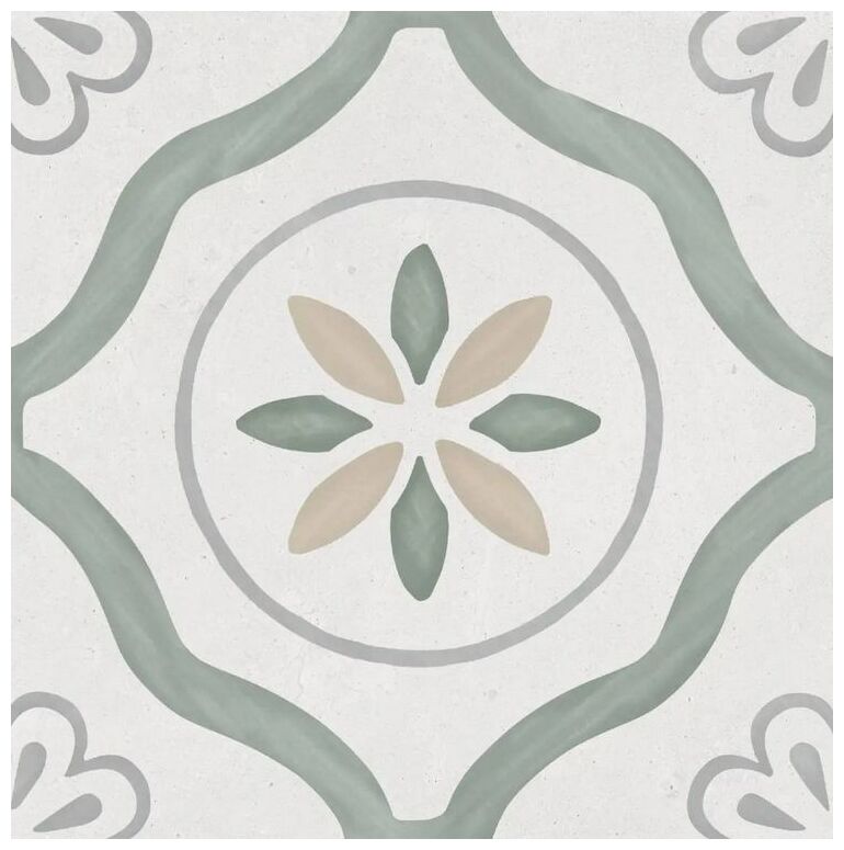 Peronda (wyprzedaż) Sirocco Green Petals gres 22.3x22.3 (36157) - hiszpański gres podłogowy - zdjęcie nr: 6