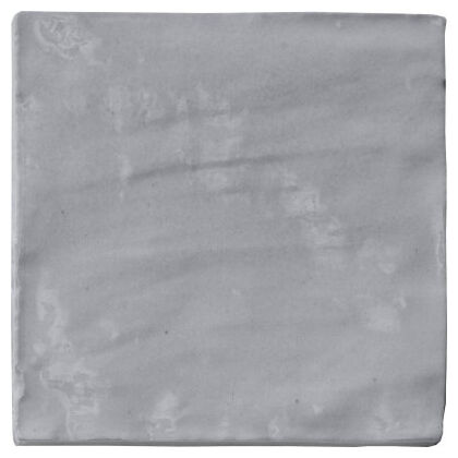 Mała błyszcząca płytka ścienna Riad Grey 10x10 cm w jasnoszarym kolorze z nieregularną fakturą - zdjęcie nr: 2