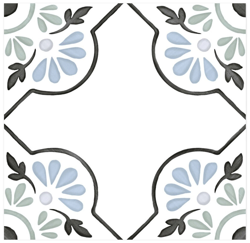 peronda tanger blue petals gres 12.3x12.3 (31079) - zdjęcie główne