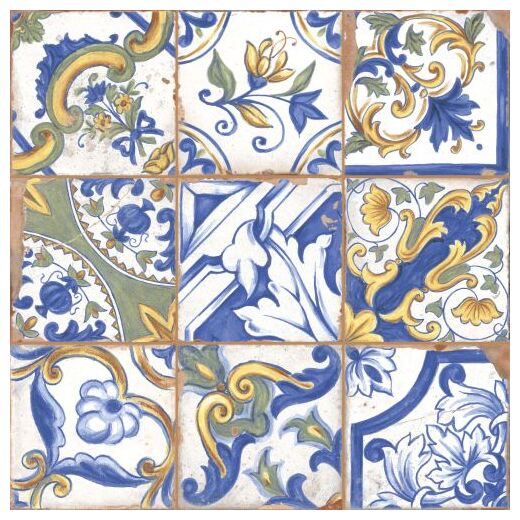 Płytka FS Amalfi LT z wzorem patchworkowym w kolorach niebieskim żółtym i zielonym - zdjęcie nr: 3