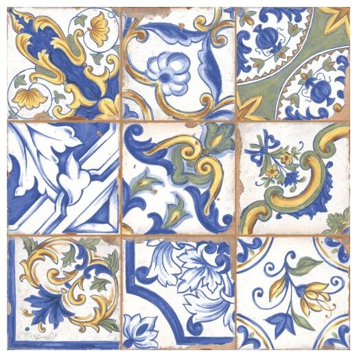 Płytka FS Amalfi LT z wzorem patchworkowym w kolorach niebieskim żółtym i zielonym - zdjęcie nr: 4