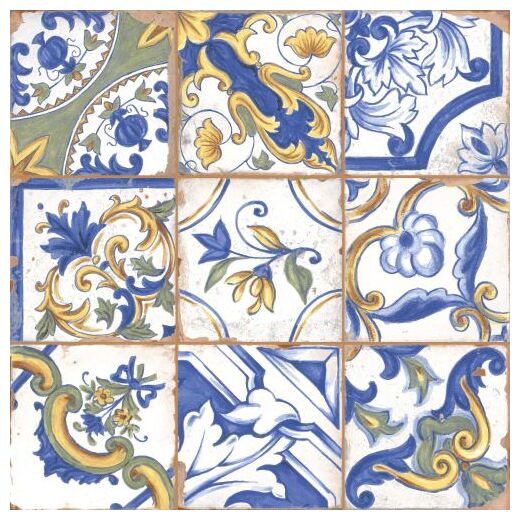 Płytka FS Amalfi LT z wzorem patchworkowym w kolorach niebieskim żółtym i zielonym - zdjęcie nr: 5