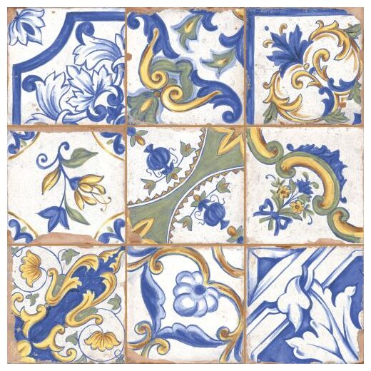 Płytka FS Amalfi LT z wzorem patchworkowym w kolorach niebieskim żółtym i zielonym - zdjęcie nr: 6