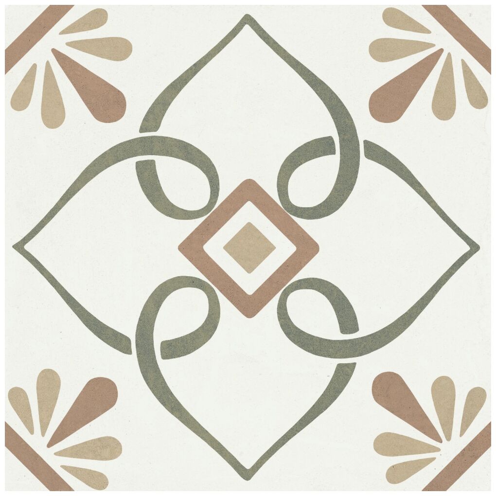 peronda provenza green petals gres 22.3x22.3 (37790) - zdjęcie główne