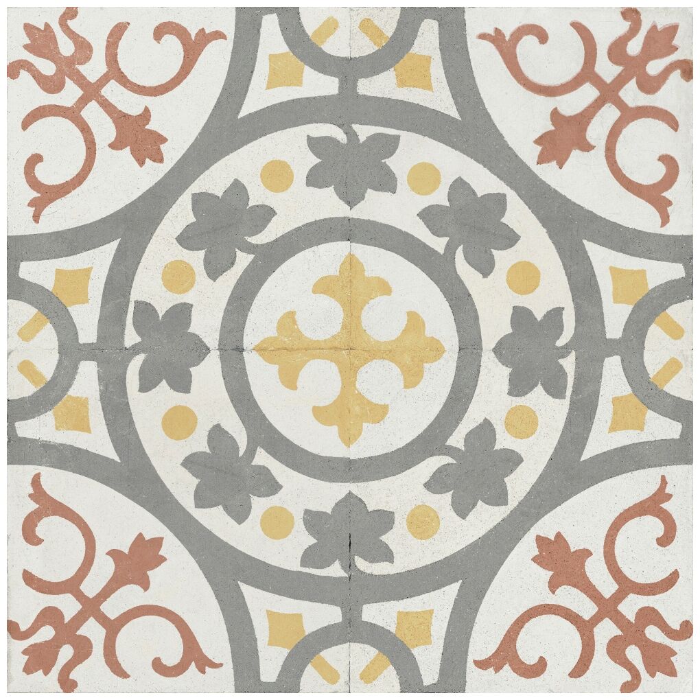 Płytka FS Paname Trocadero o geometryczno-roślinnych wzorach w stylu retro 45x45 cm