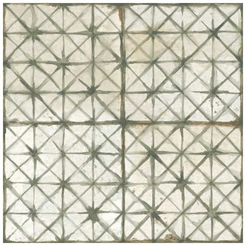 FS Temple Sage płytka podłogowa 45x45 z matową powierzchnią i wzorem w szaro-białe grafiki - zdjęcie nr: 4