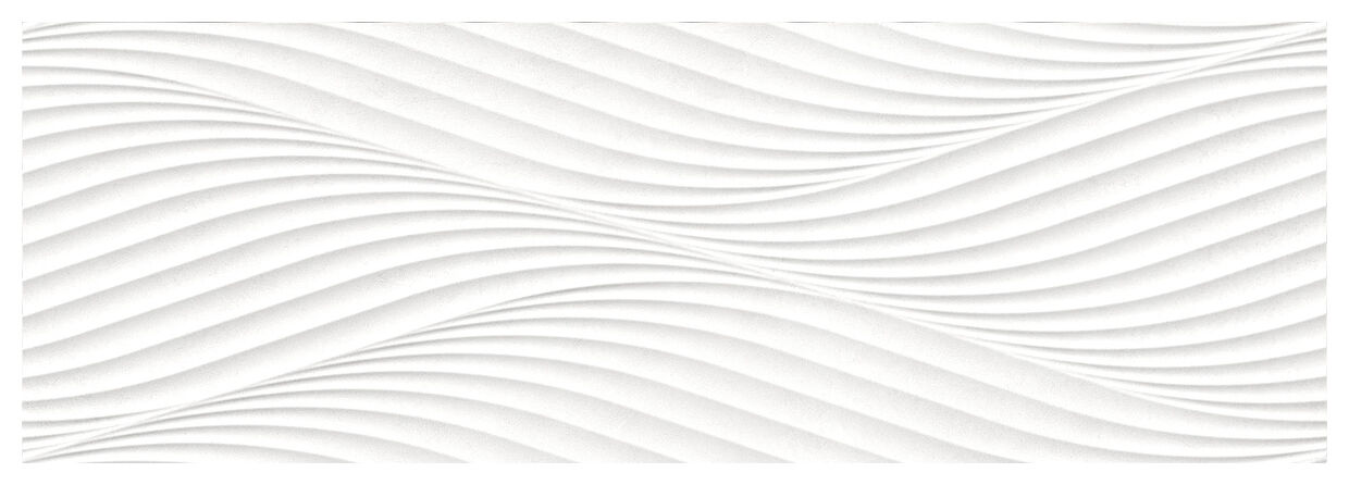 Płytka Donna White dekor 33,3x100 o matowej powierzchni imitującej beton z falującą strukturą