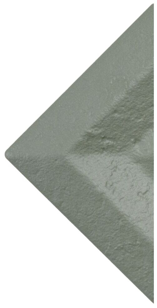 Zielona glazura TRI. Fold Green o strukturze imitującej parkiet w jodełkę matowa