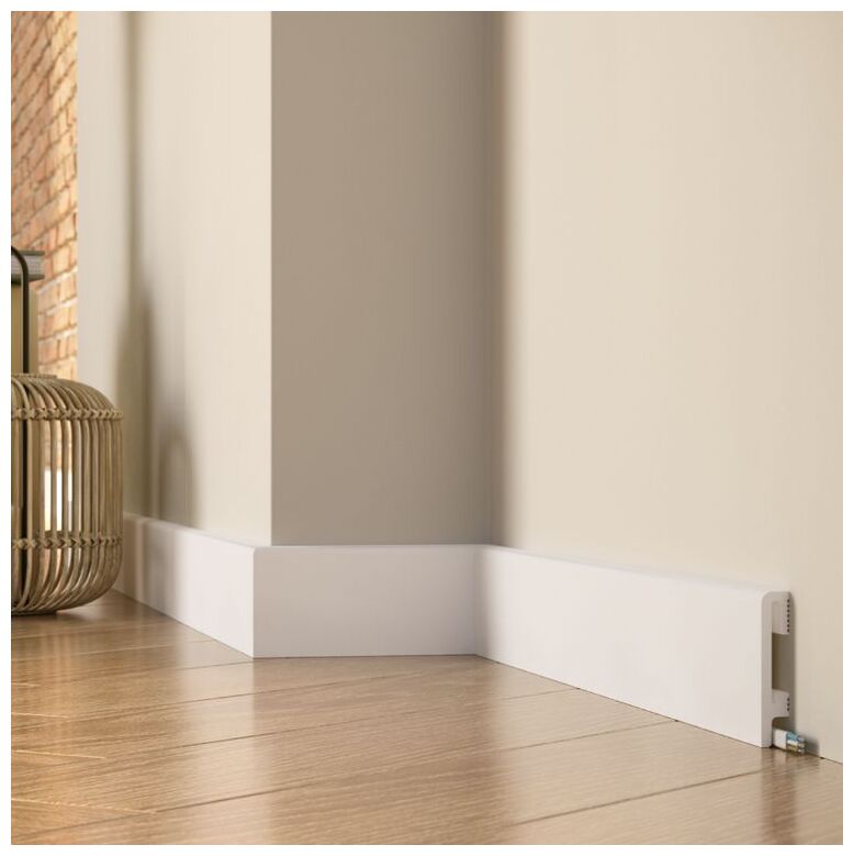 Premium Floor Durofit listwa podłogowa biała (PF080) 240x8x1.5