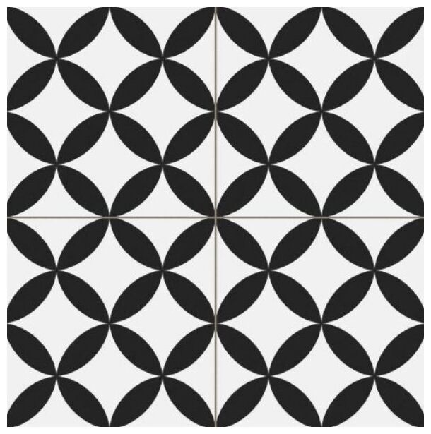 Prissmacer PRE. Circle Black gres 45x45 - duży matowy gres hiszpański