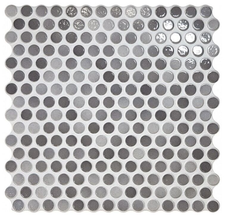 realonda penny glossy grey mozaika gresowa 31x31 - zdjęcie główne