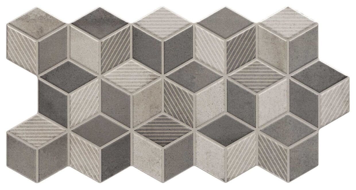 realonda rhombus grey gres 26.5x51 - zdjęcie główne