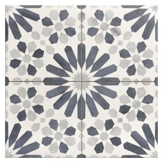 Duży gres Marrakech Blue 44x44 z geometrycznym wzorem w odcieniach niebieskiego i szarości - zdjęcie nr: 2