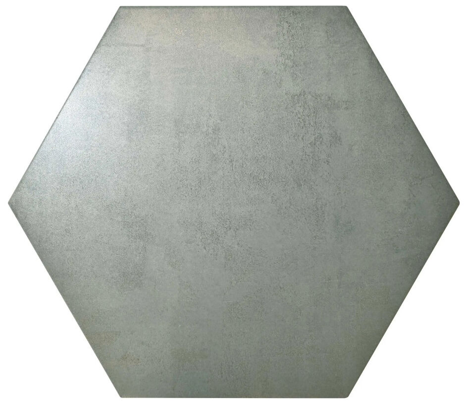 Heksagonalny gres Vessel Steel 48,5x56 o matowej szarości z efektem surowego betonu