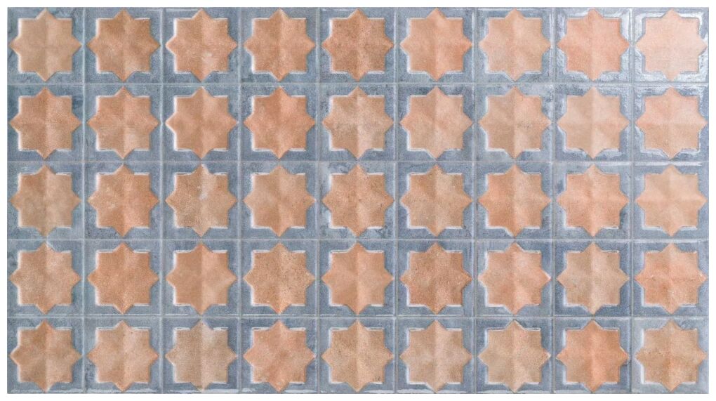 realonda tetuan  cotto blue decor gres 31x56 - zdjęcie główne