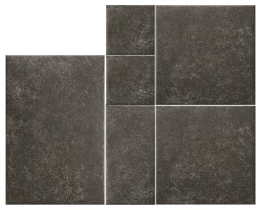 realonda modular borgogna stone black gres 6-elementowy 44x66/44x44/22x44/22x22 - zdjęcie główne