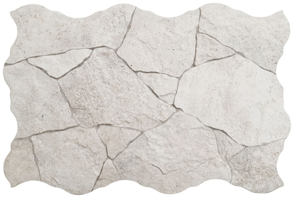 Realonda Borgogna White Flagstone gres 44x66 - gres matowy łazienkowy i kuchenny kamieniopodobny