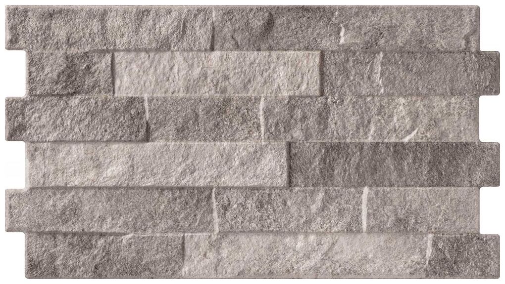 Gres Ribera Gris 31x56 w odcieniach szarości z fakturą imitującą naturalny kamień