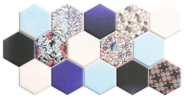 realonda hex nouveau blue gres 26.5x51 - zdjęcie główne