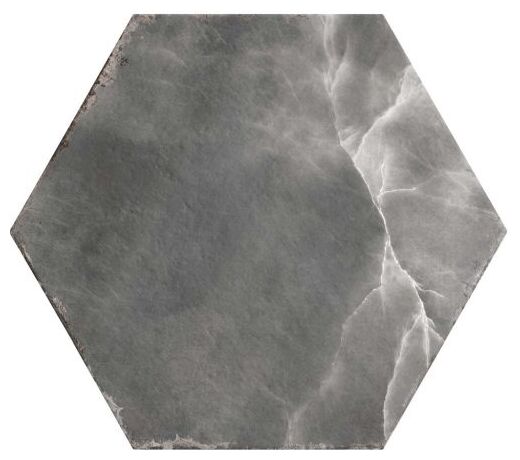 Pietra Antica Charcoal gres 48,5x56 o heksagonalnym kształcie z ciemnoszarą matową fakturą - zdjęcie nr: 2