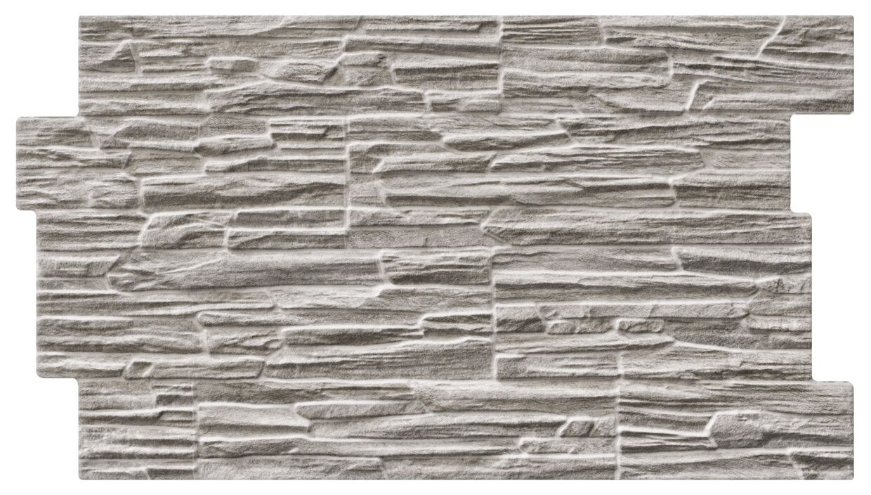 Strukturalny gres Teiki Gris 31x56 imitujący kamień w odcieniach jasnej szarości