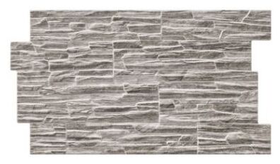 Strukturalny gres Teiki Gris 31x56 imitujący kamień w odcieniach jasnej szarości - zdjęcie nr: 2