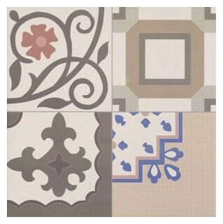 Patchwork gres 44x44 z matową powierzchnią i wzorami geometrycznymi w stonowanych kolorach - zdjęcie nr: 4