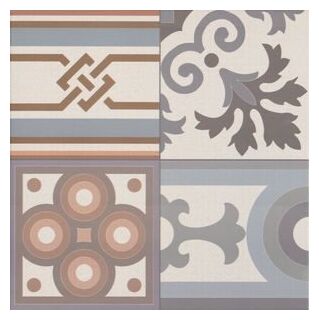 Patchwork gres 44x44 z matową powierzchnią i wzorami geometrycznymi w stonowanych kolorach - zdjęcie nr: 5