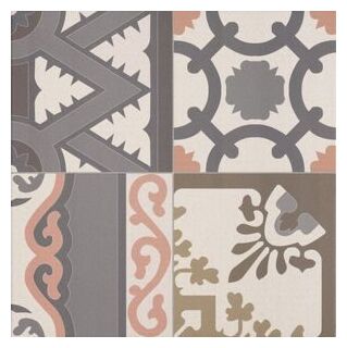 Patchwork gres 44x44 z matową powierzchnią i wzorami geometrycznymi w stonowanych kolorach - zdjęcie nr: 6