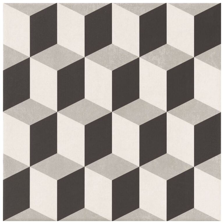 realonda hanoi grey cube decor gres 33x33 - zdjęcie główne