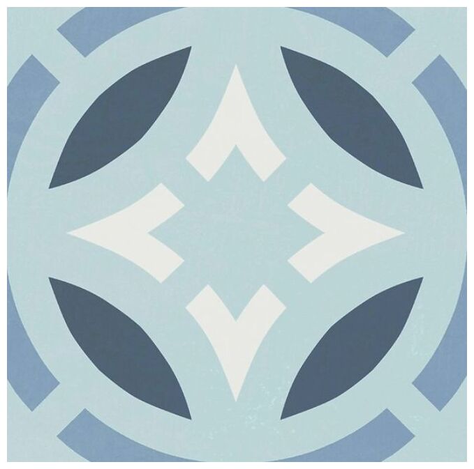 Hanoi Blue Decor gres 33x33 z matowym patchworkowym wzorem w odcieniach niebieskiego i beżu - zdjęcie nr: 6