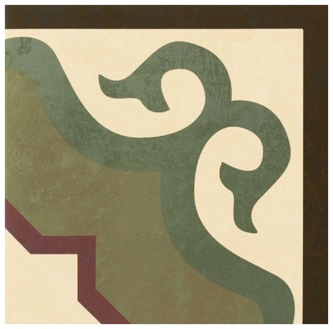 Patchworkowa płytka Hanoi MIX Decor gres 33x33 z geometryczno-roślinnymi wzorami w stonowanych barwach - zdjęcie nr: 4