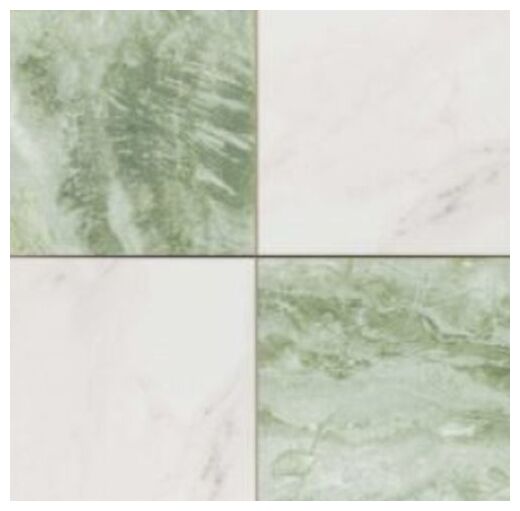 Satynowy gres Chess Jungle 44x44 z geometrycznym wzorem kwadratów w odcieniach bieli i zieleni - zdjęcie nr: 2