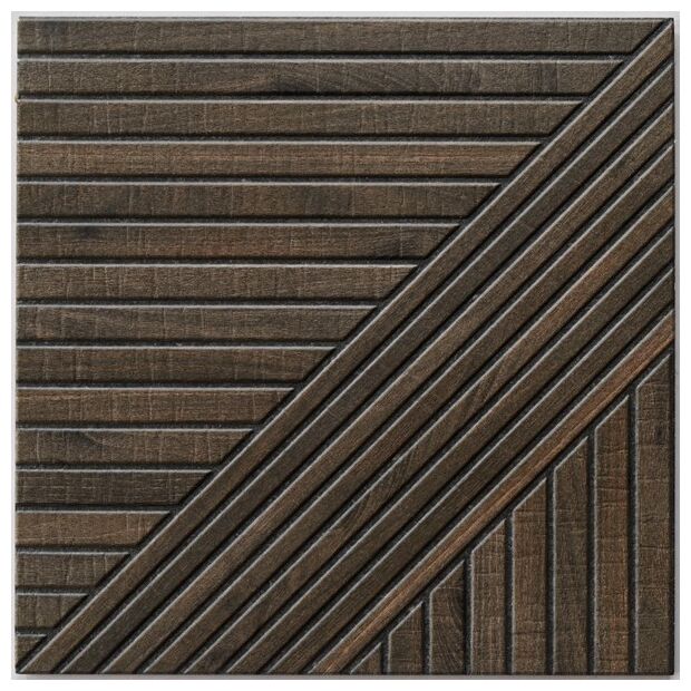 realonda tangram wood walnut gres 44x44 
