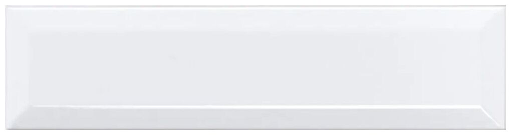 Biala płytka Subway Bisel Blanco Brillo 7,5x30 z błyszcząca i wypukla struktura 3D